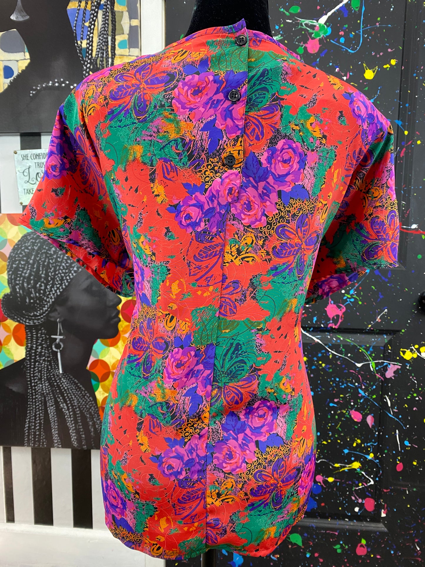 Vintage Liz Baker Short Sleeve Blouse