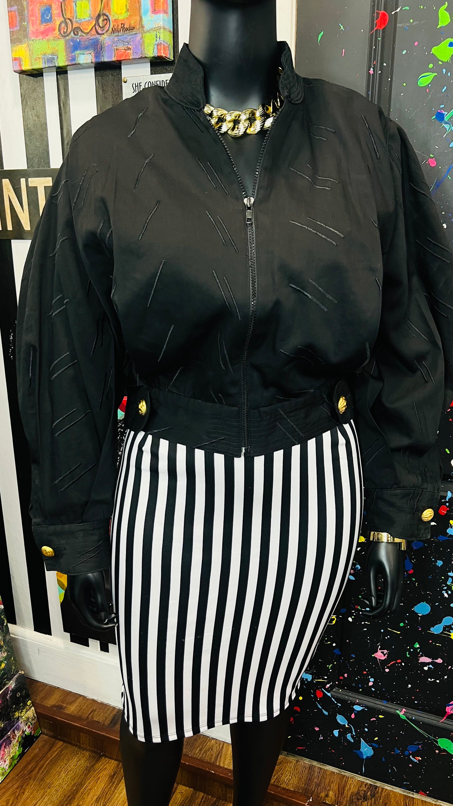 Vintage Gene Ewing Cropped Batwing Jacket (14)