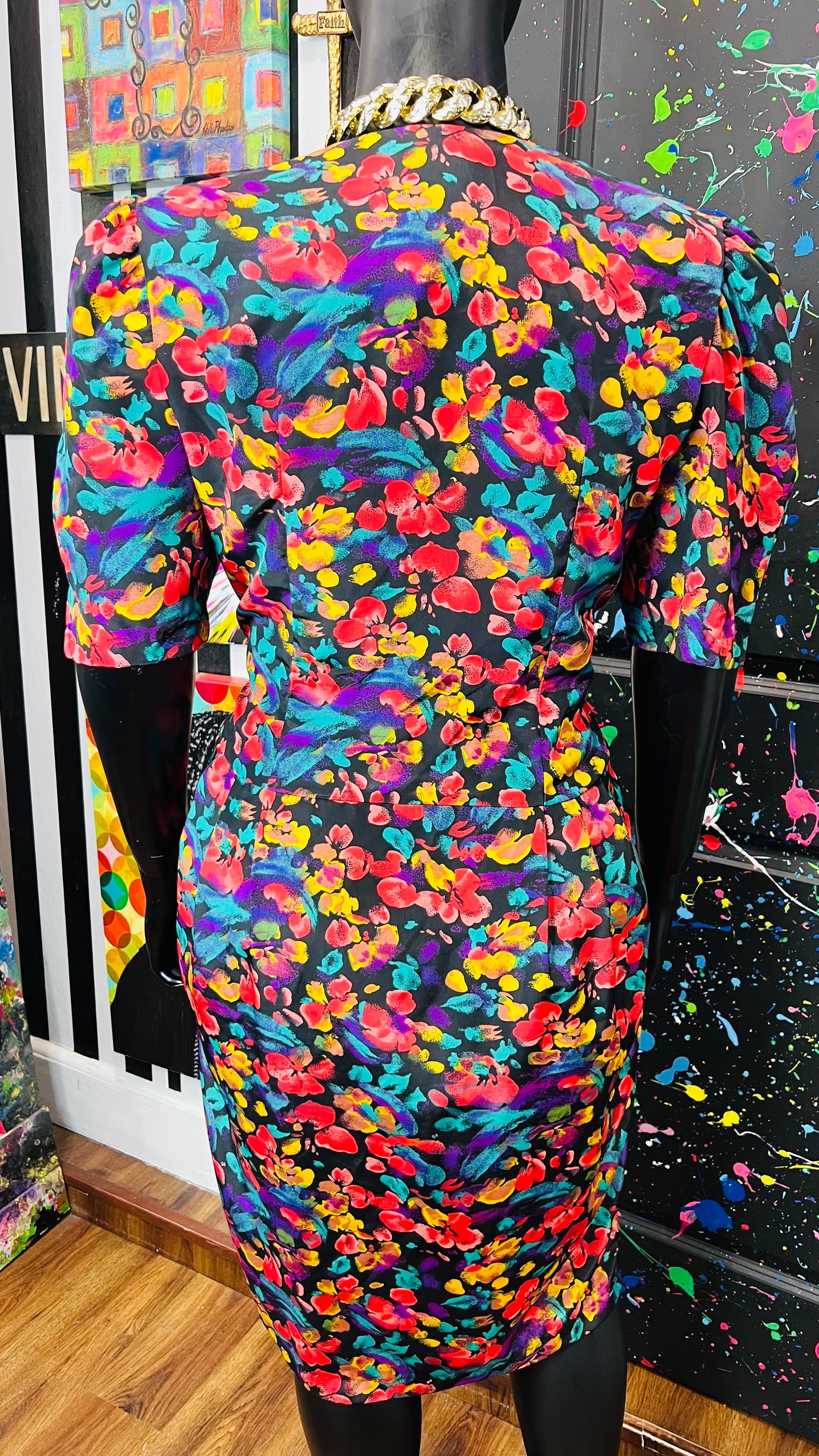 Vintage Floral Dress (18W)