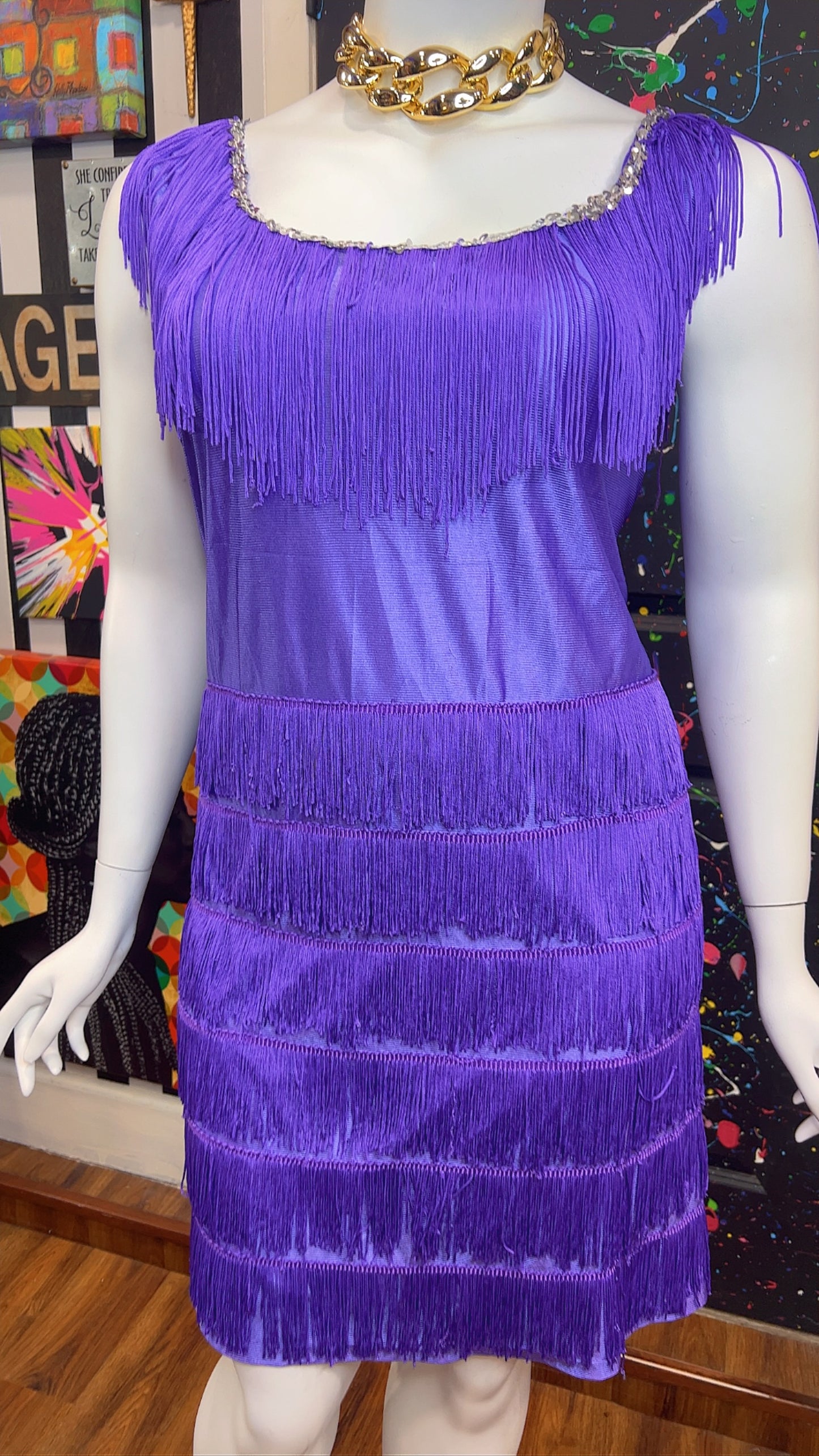 Purple Fringe Dress (24)