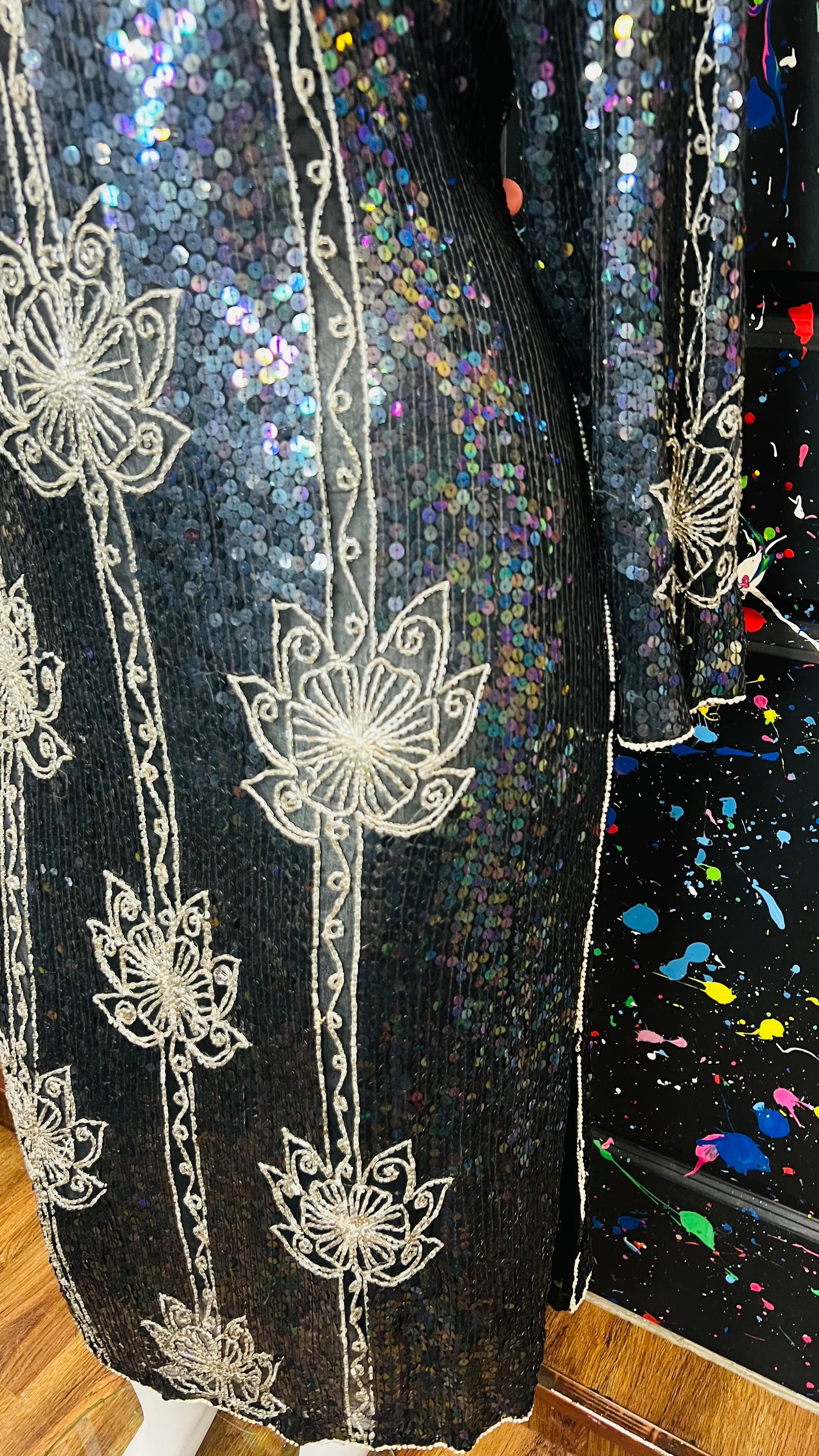 Vintage Silk Sequin Dress (14)