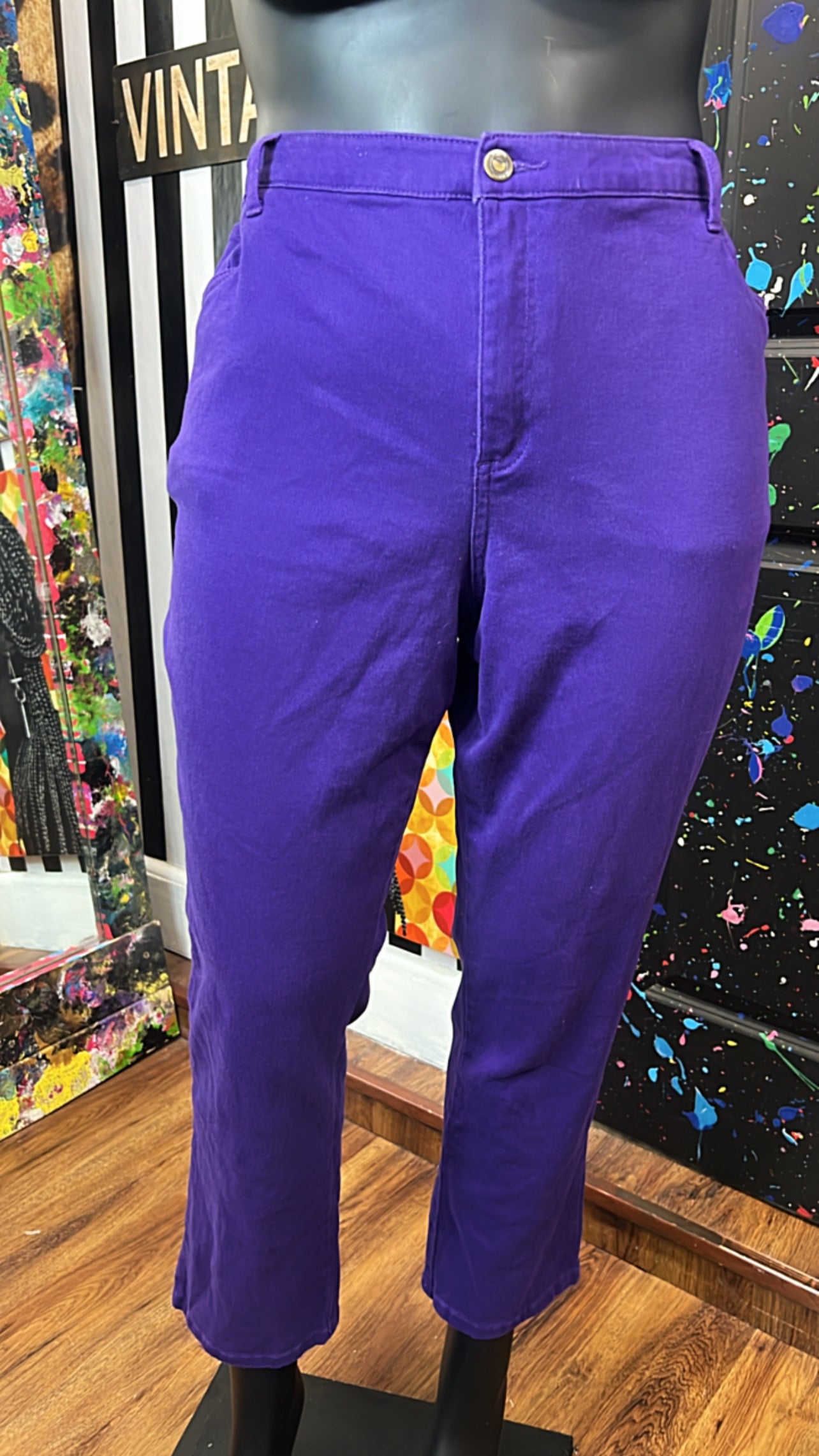 Vintage Purple Denim Pants (20W)