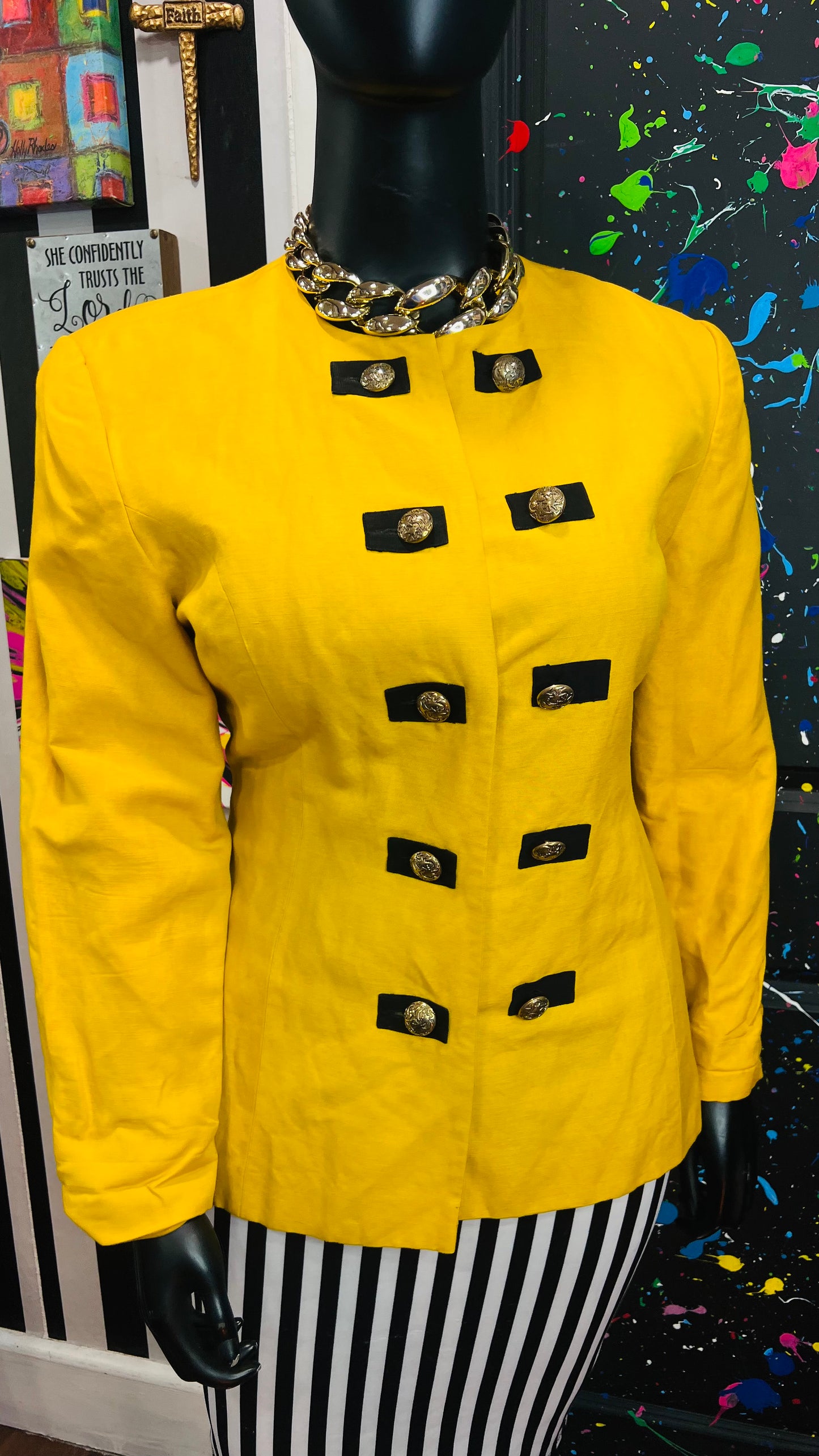 Vintage Mustard Yellow Blazer (18)