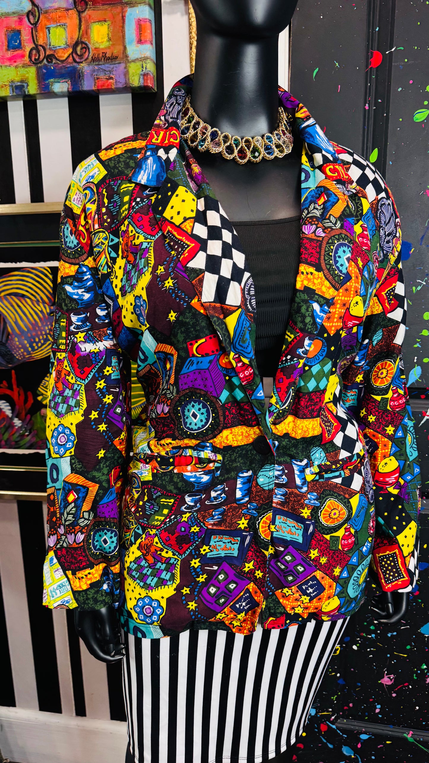 Vintage Rayon Circus Blazer (20)