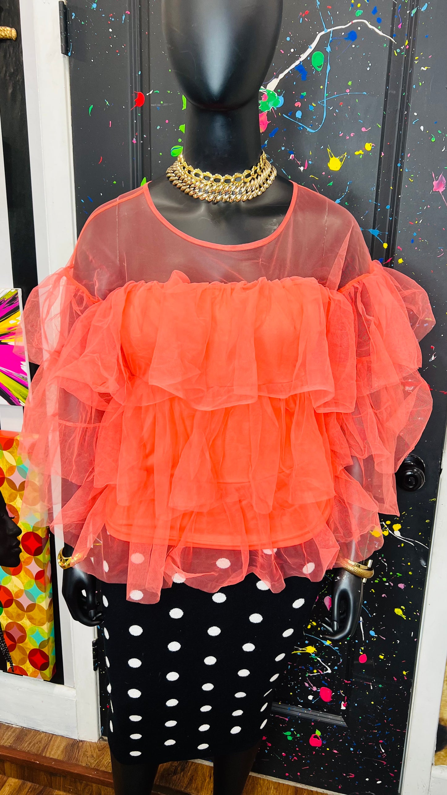 Ashley Stewart Tulle Blouse (22/24)