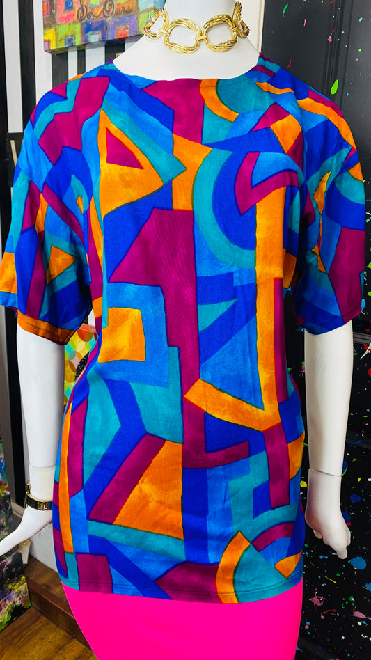 Vintage Abstract Blouse (12/14)