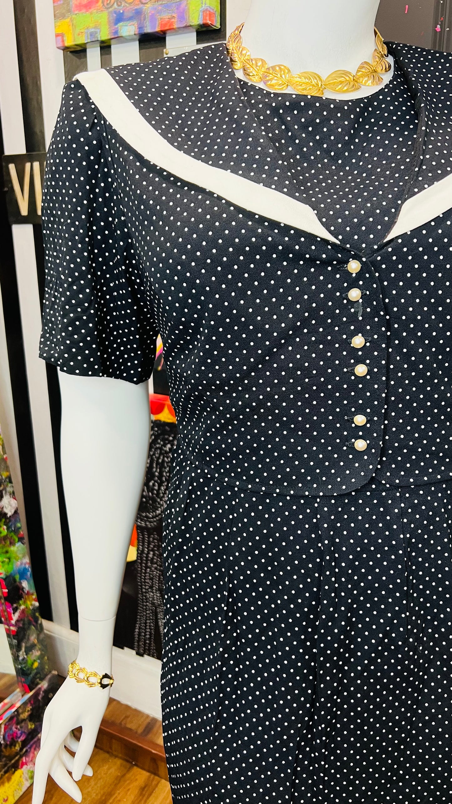 Vintage Polka Dot Sailor Dress (18)