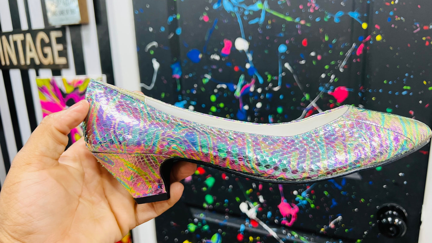 Vintage Holographic Heels- New w/Out Tags (10)