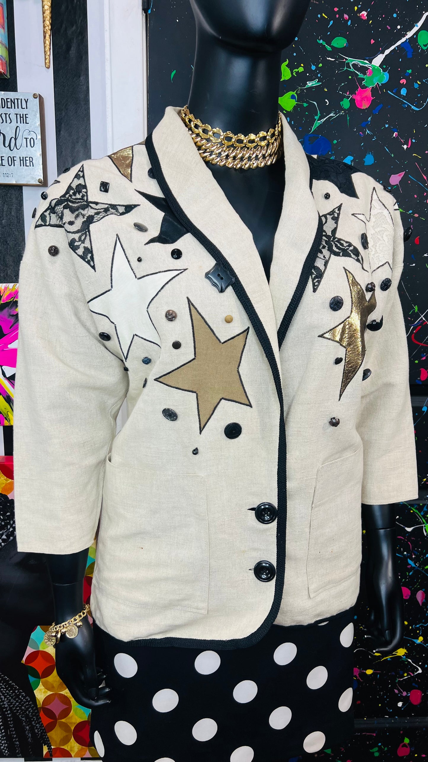 Vintage Starts & Buttons Blazer (14/16)