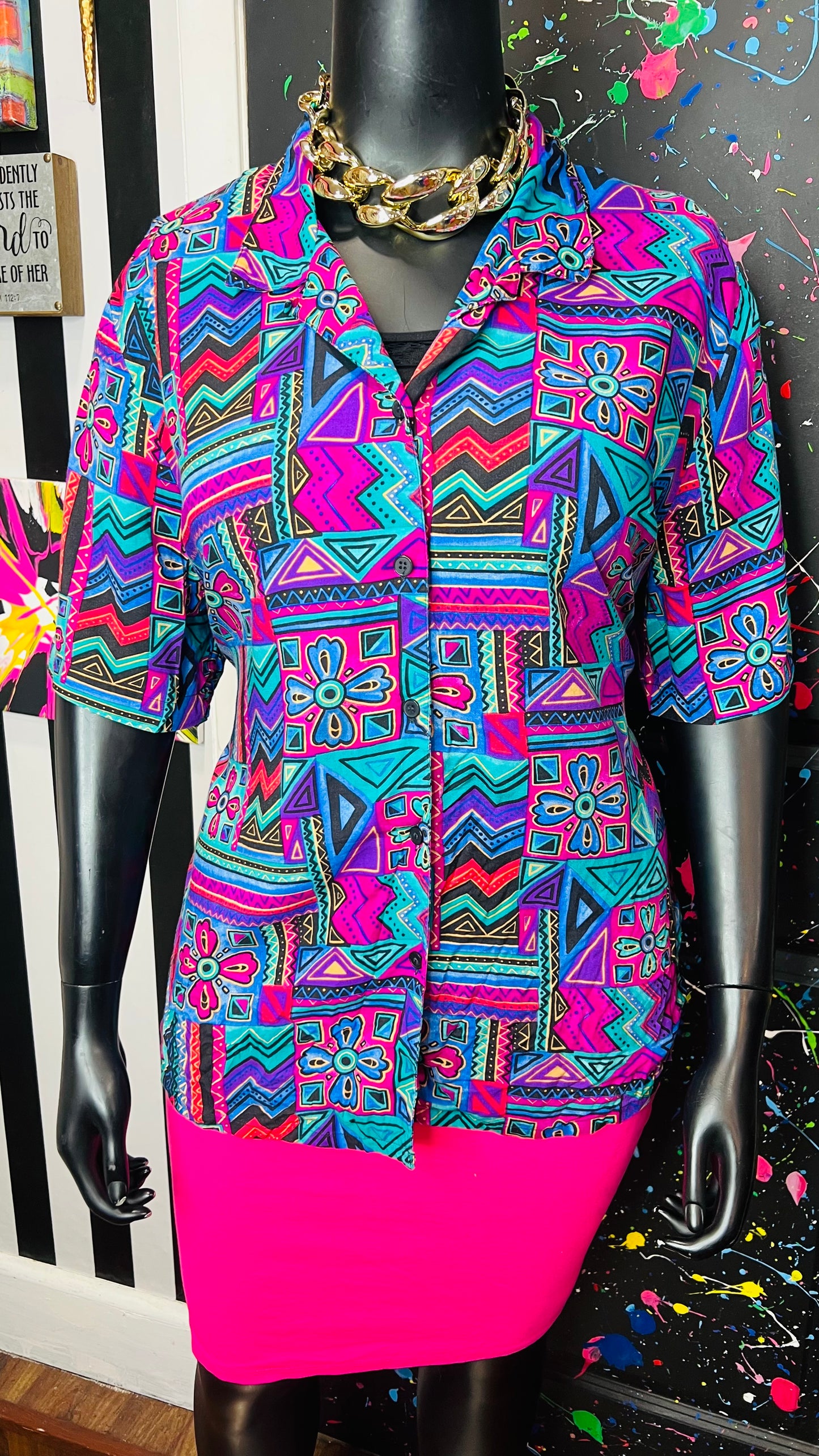 Vintage 100% Rayon Koret Blouse (20)