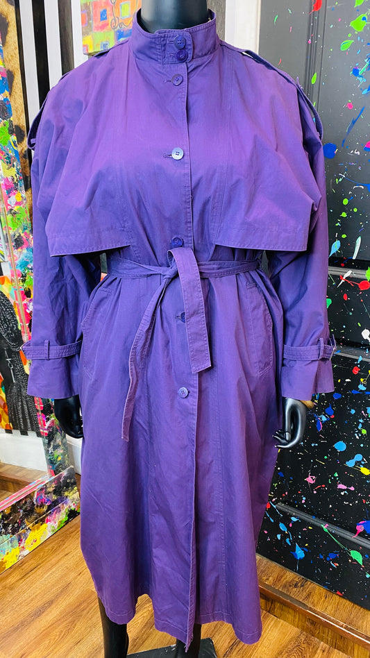 Vintage Purple Trench Coat (16)