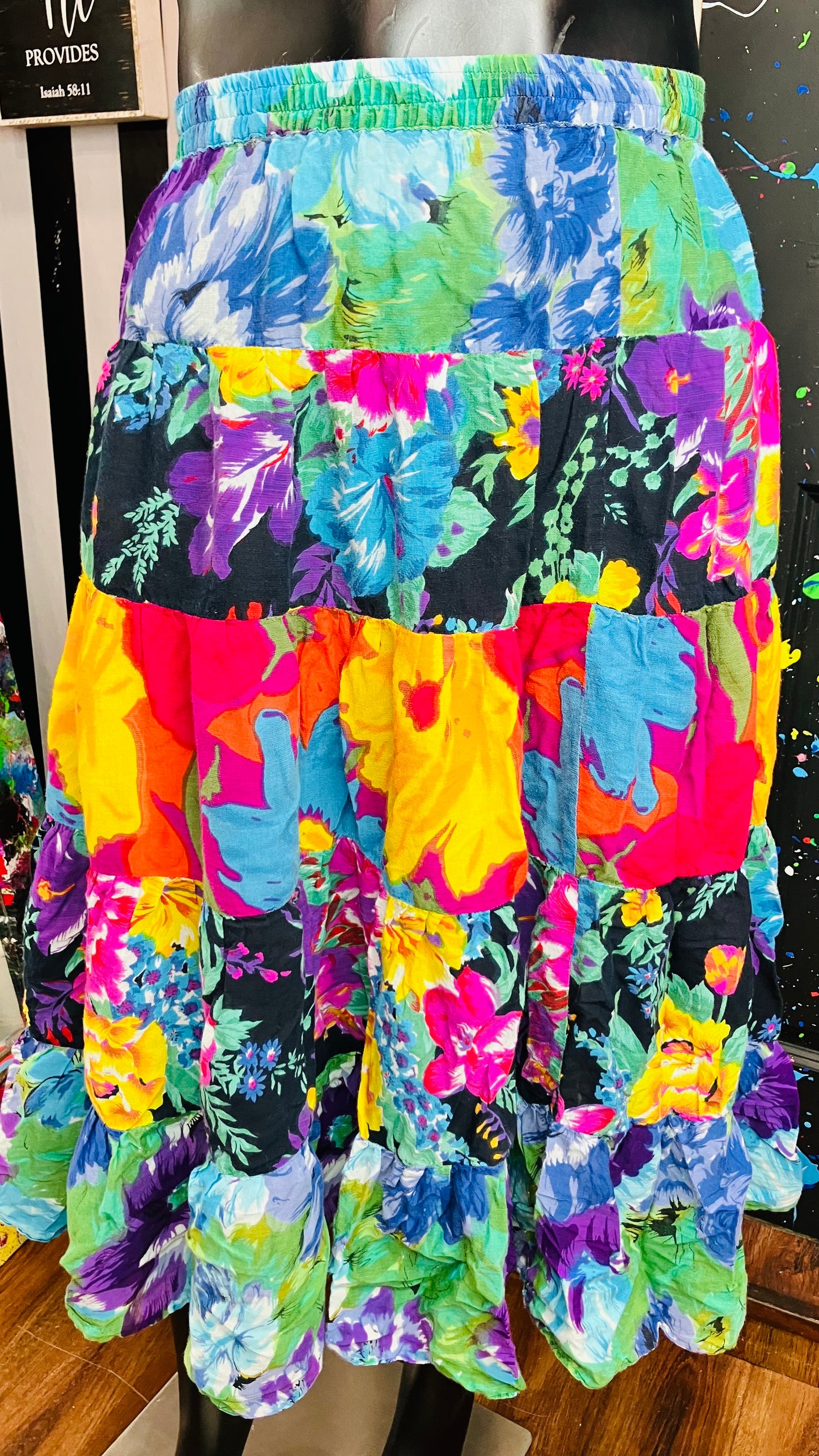 Vintage Patchwork Skirt (18W)