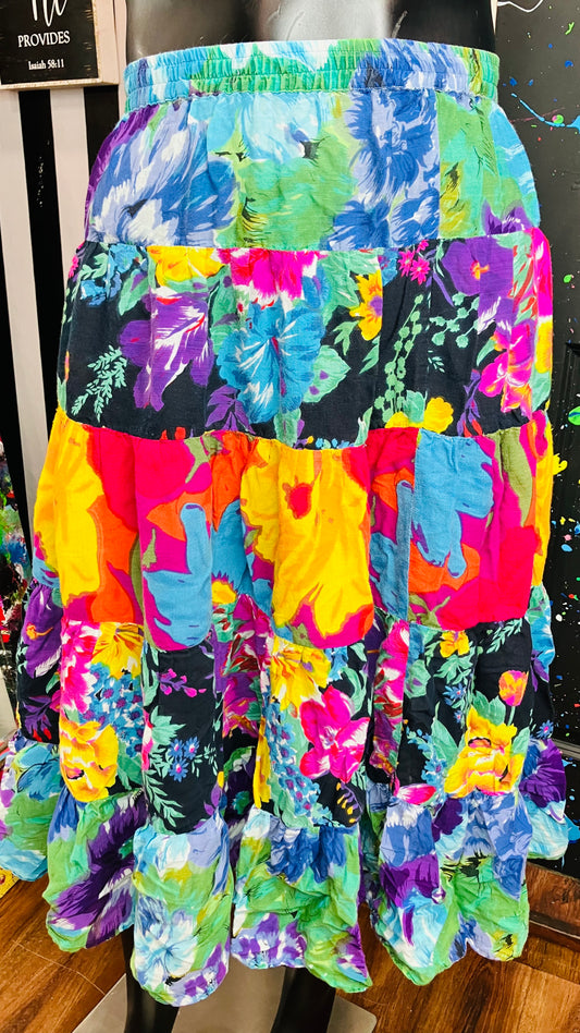 Vintage Patchwork Skirt (18W)