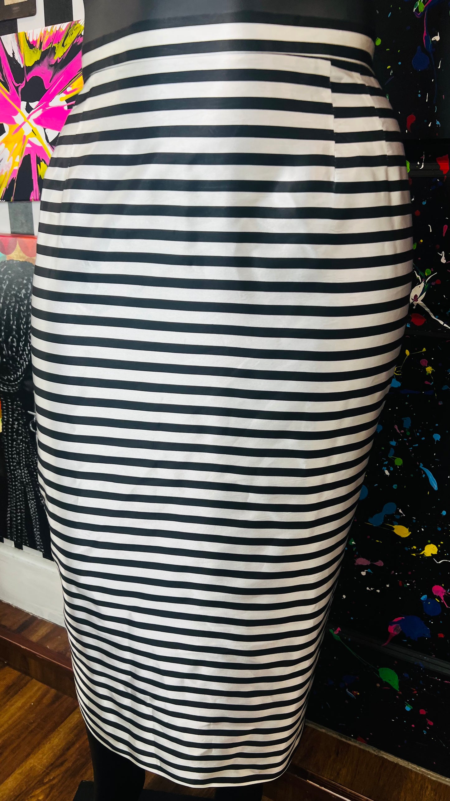 Vintage Striped Pencil Skirt (24)