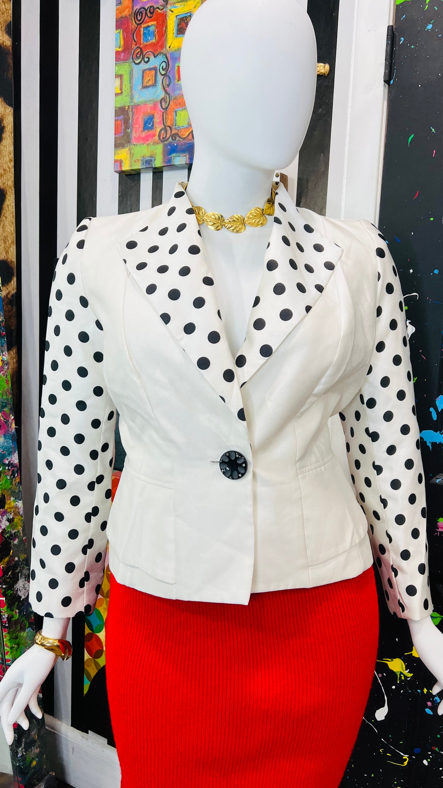 Lily Taylor Polka Dot Blazer (14)