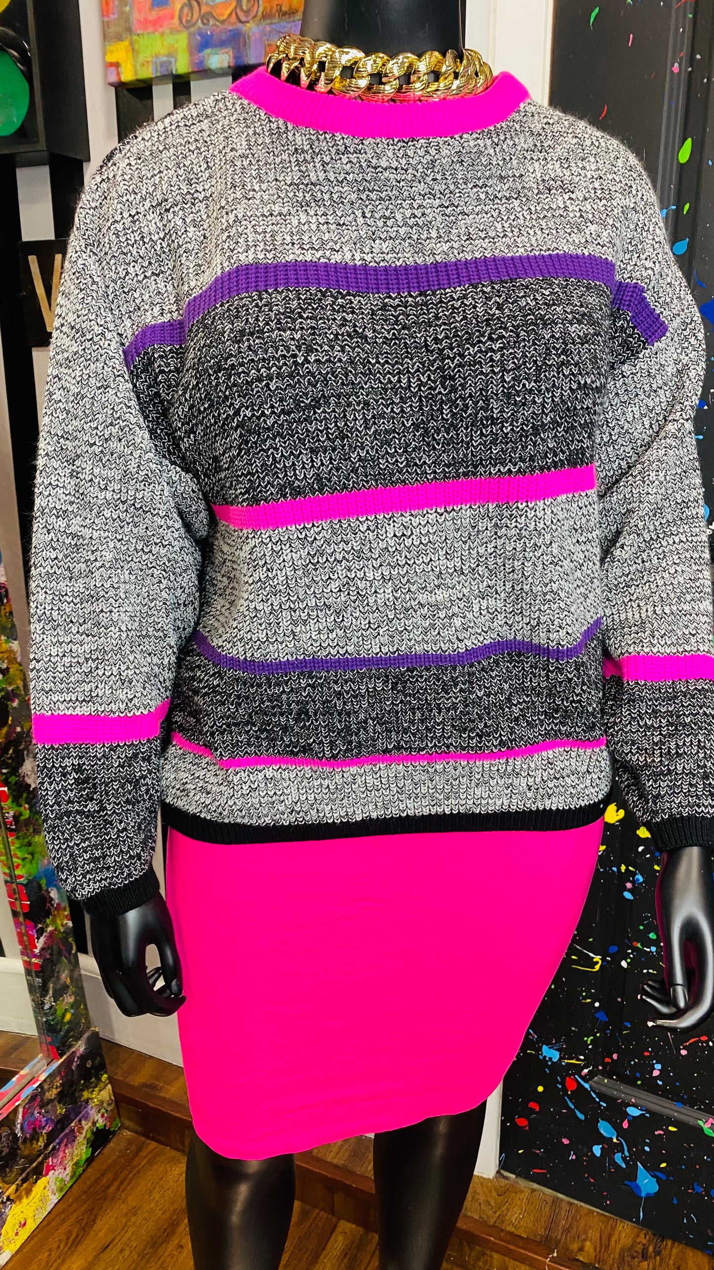 Plus Size Vintage Knitted Pink (24)