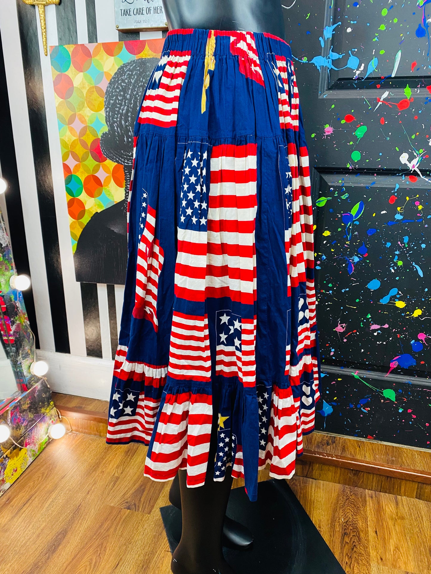 Vintage American Flag Skirt