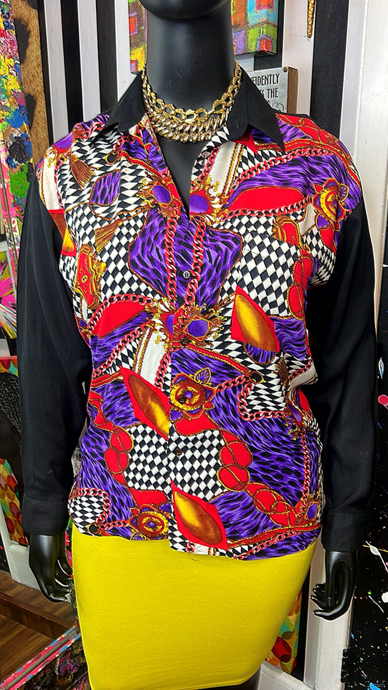 Vintage Abstract 90’s Blouse (14)