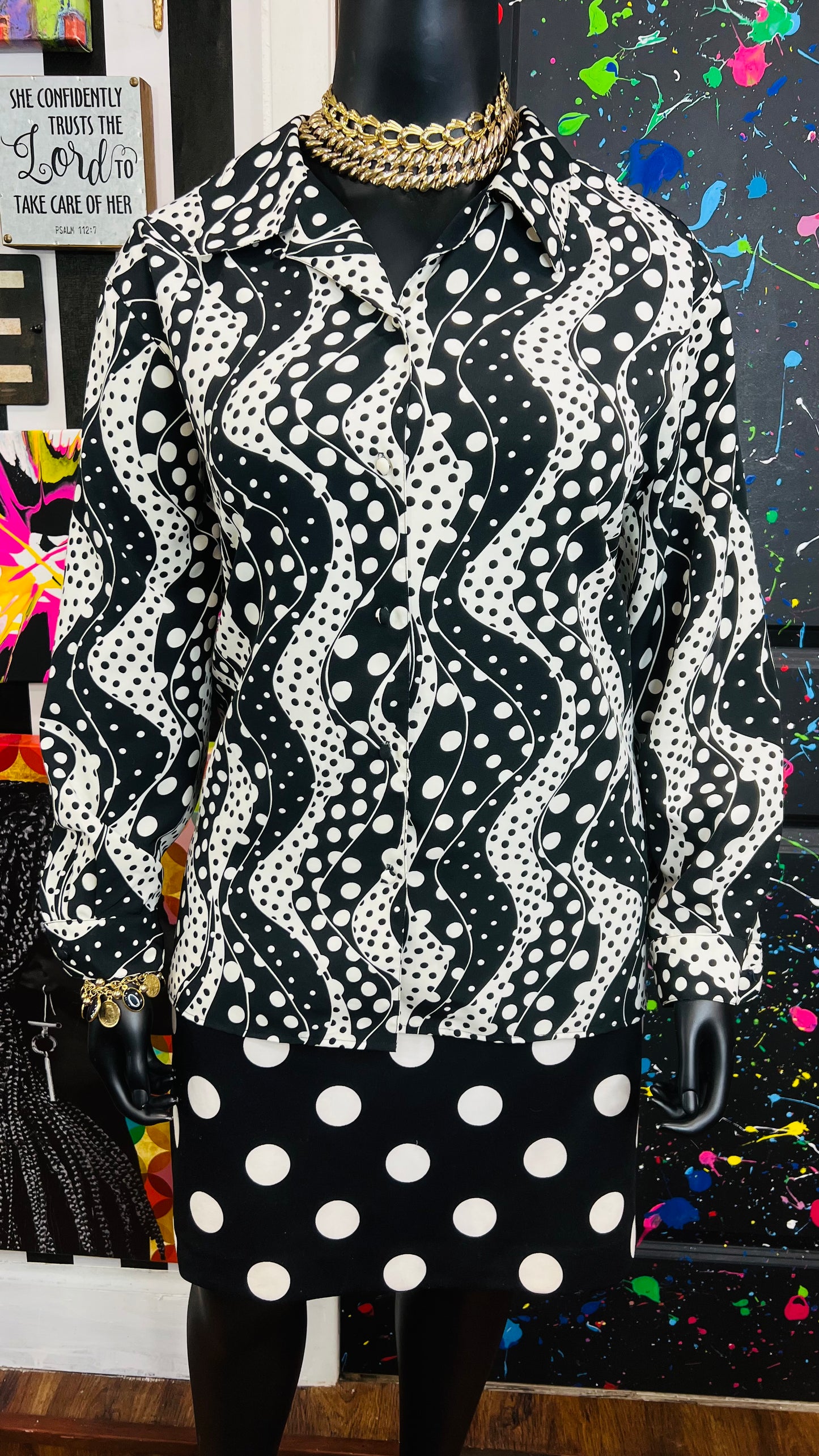 Vintage Polka Dot Jordan Blouse (18)