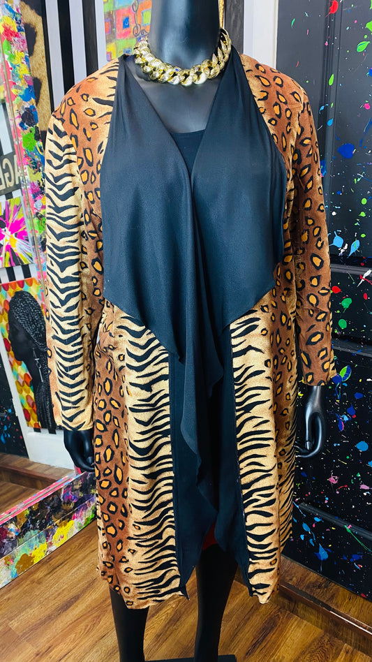 Vintage Animal Print Rayon Duster (18)