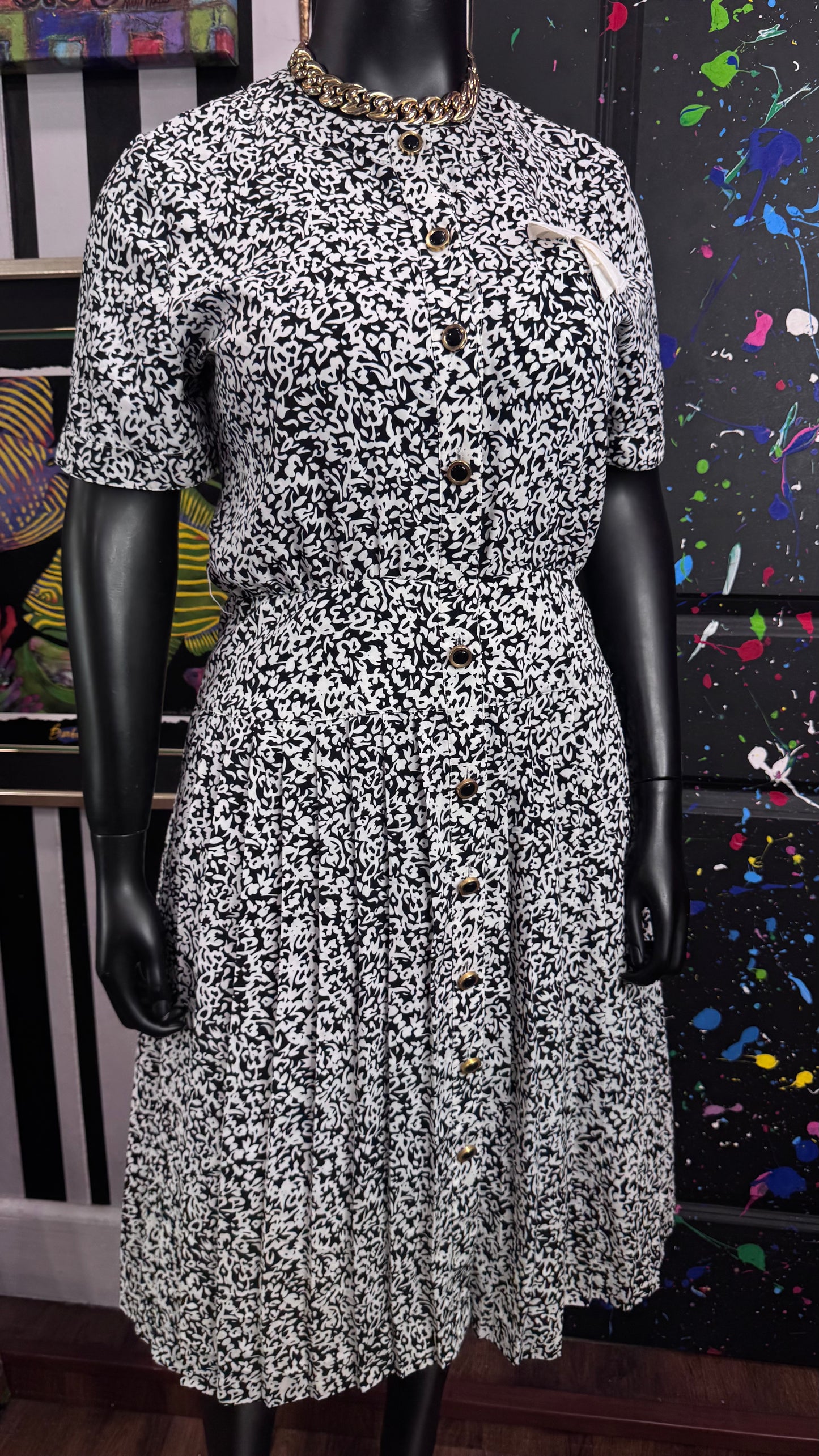 Vintage Chaus Black & White Dress (14)