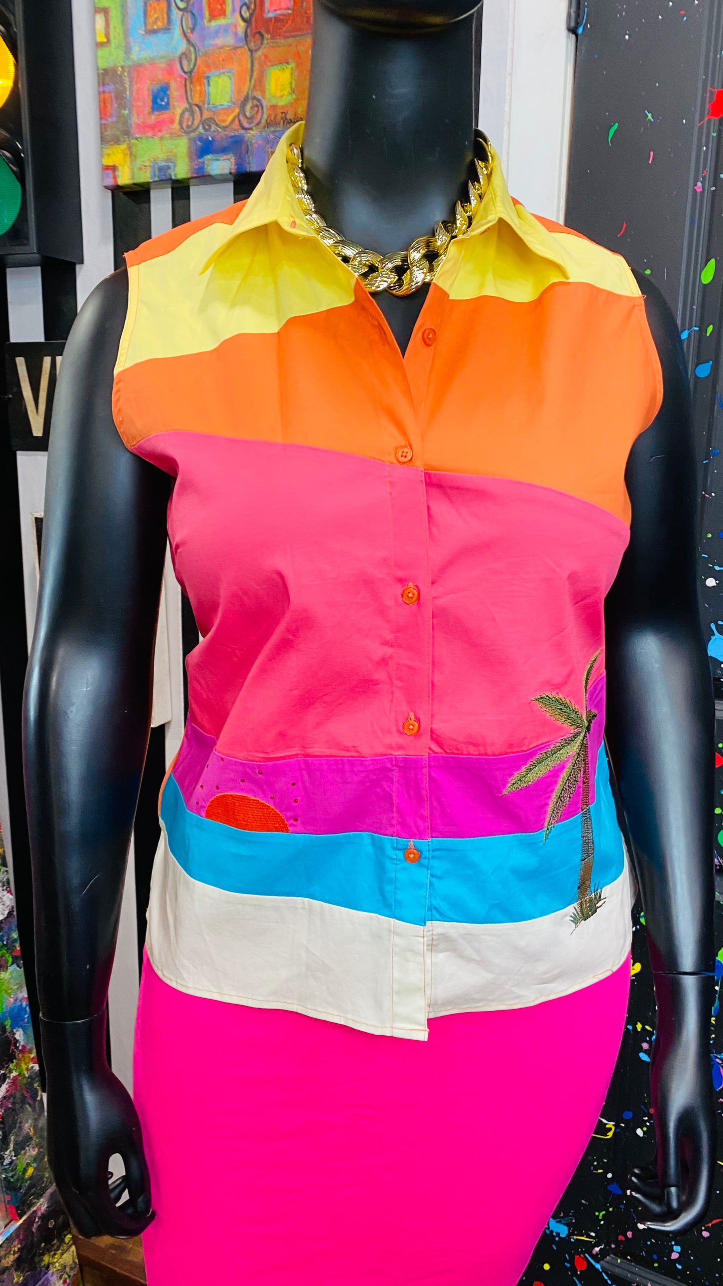 Plus Size Vintage Sleeveless Blouse (12)