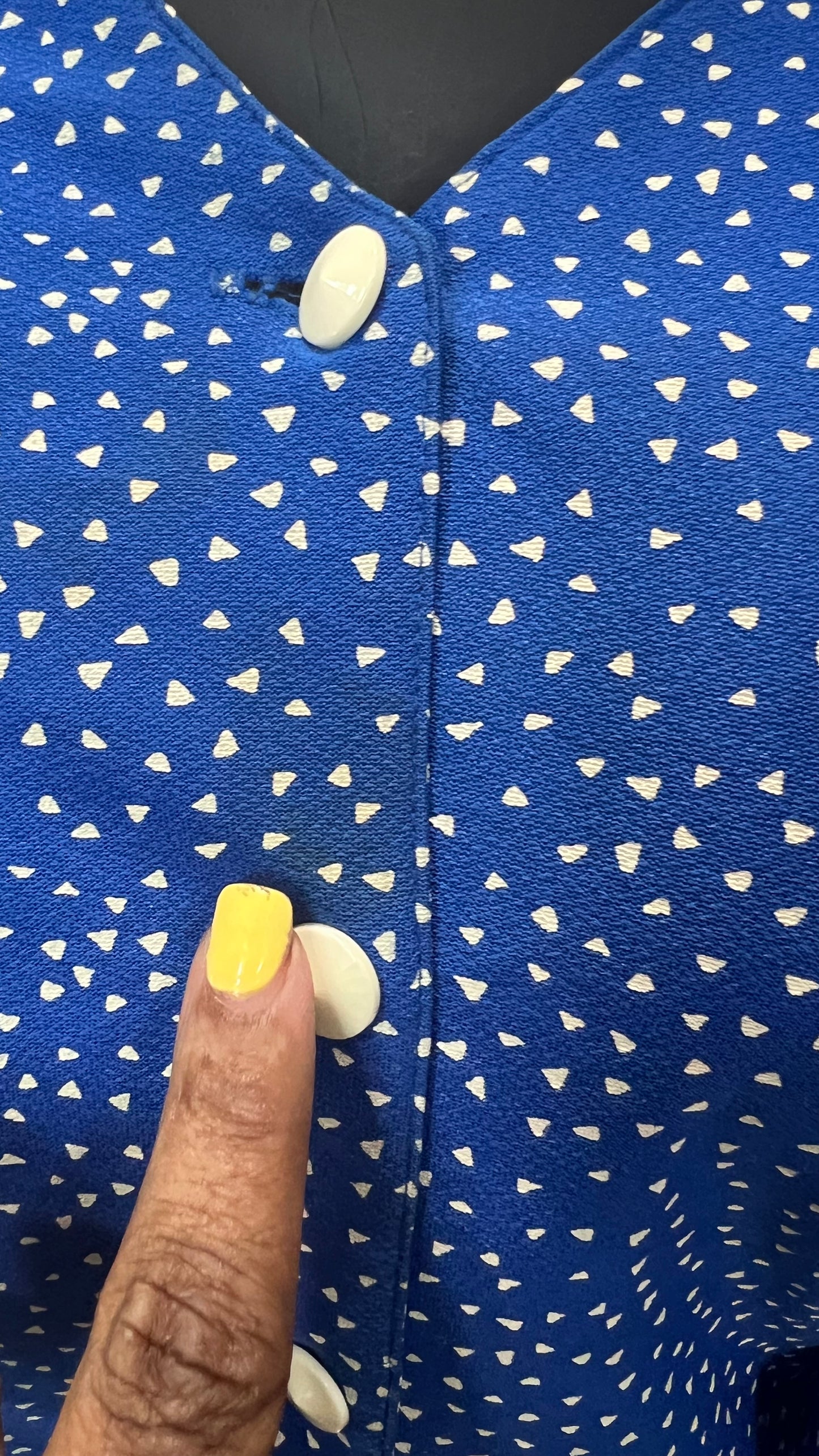 Vintage Blue & White Speck Dress (18W)