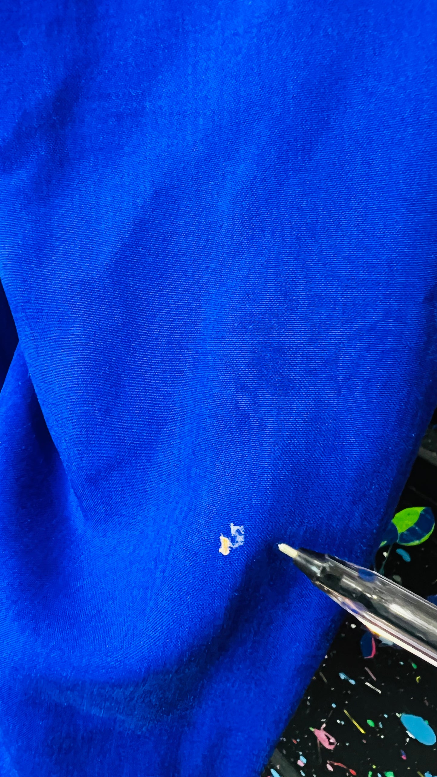 Vintage 100% Silk Cobalt Blue Dress (18)