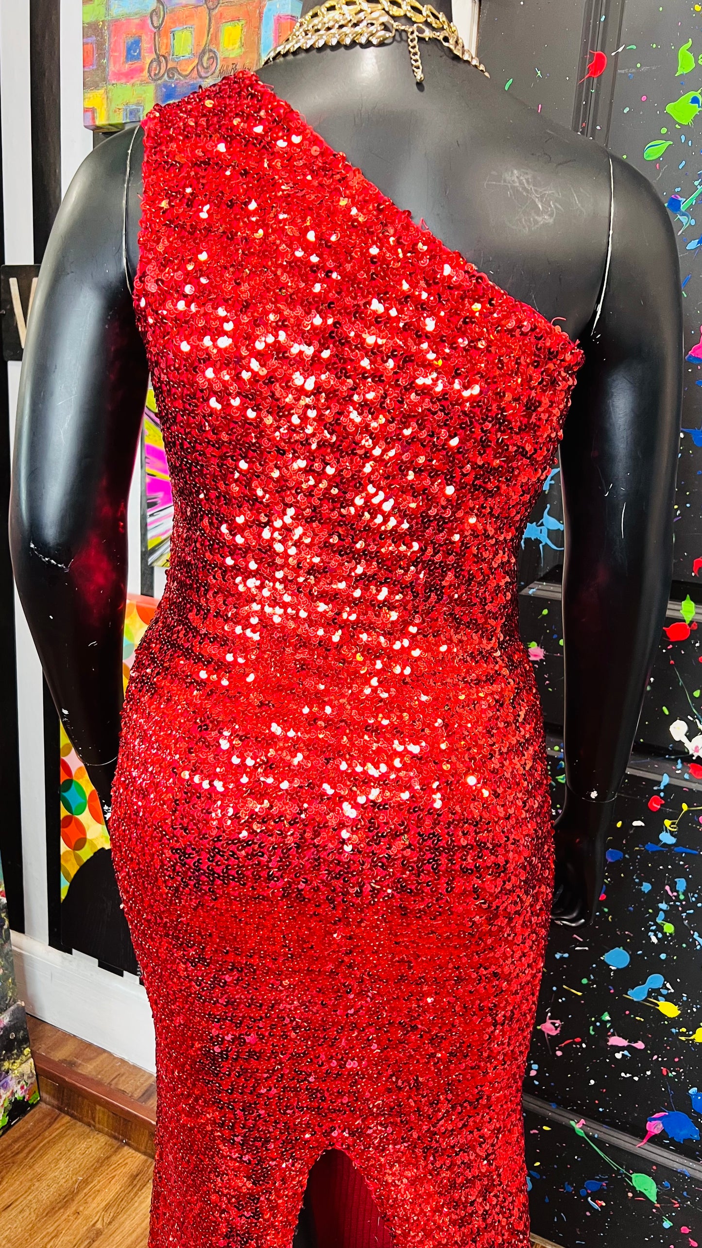 Vintage Sequin BodyCon Dress (14/16)