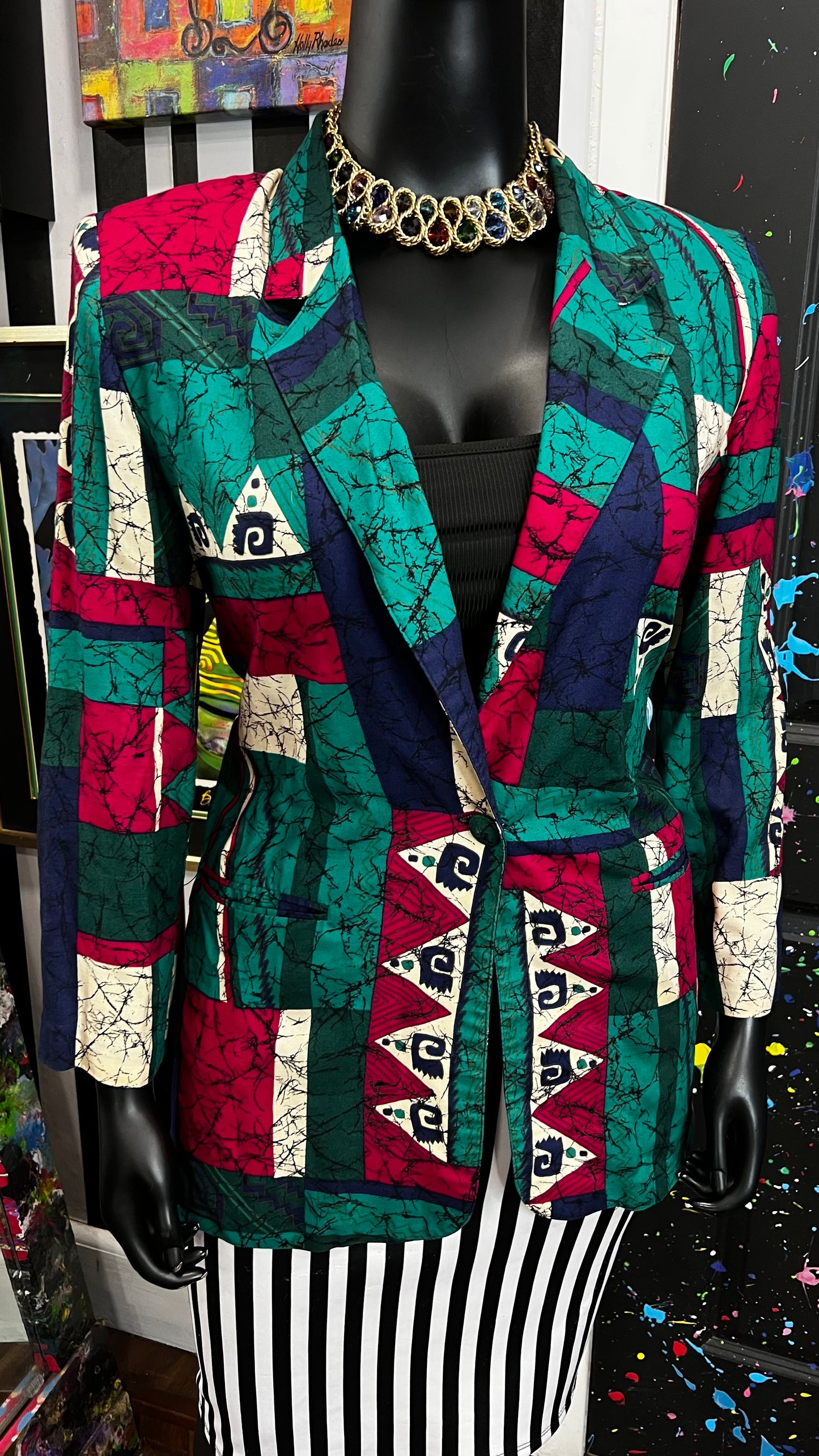 Vintage Michael Taylor Rayon Blazer (16)