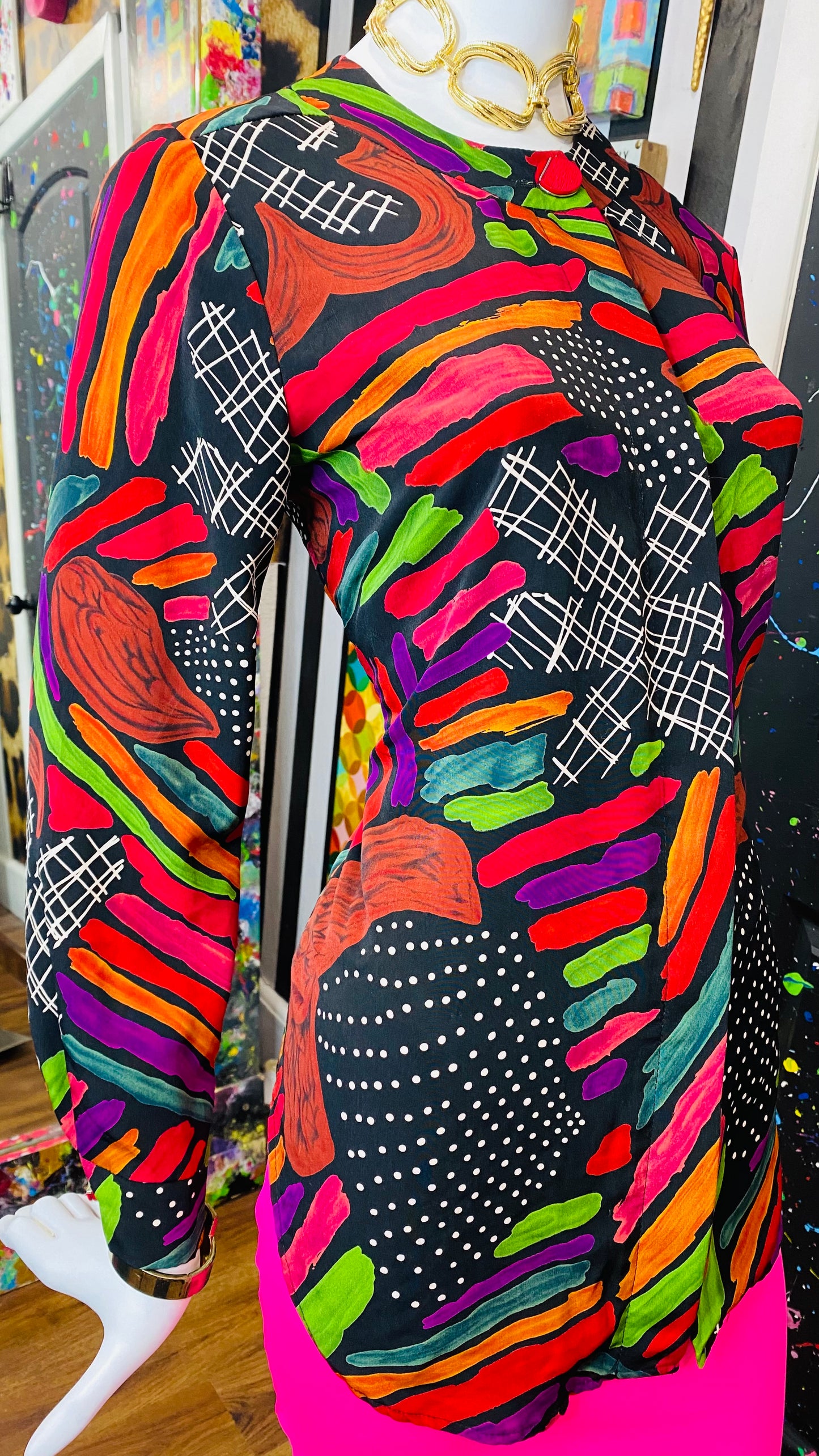 Vintage MixPrint Blouse (12)