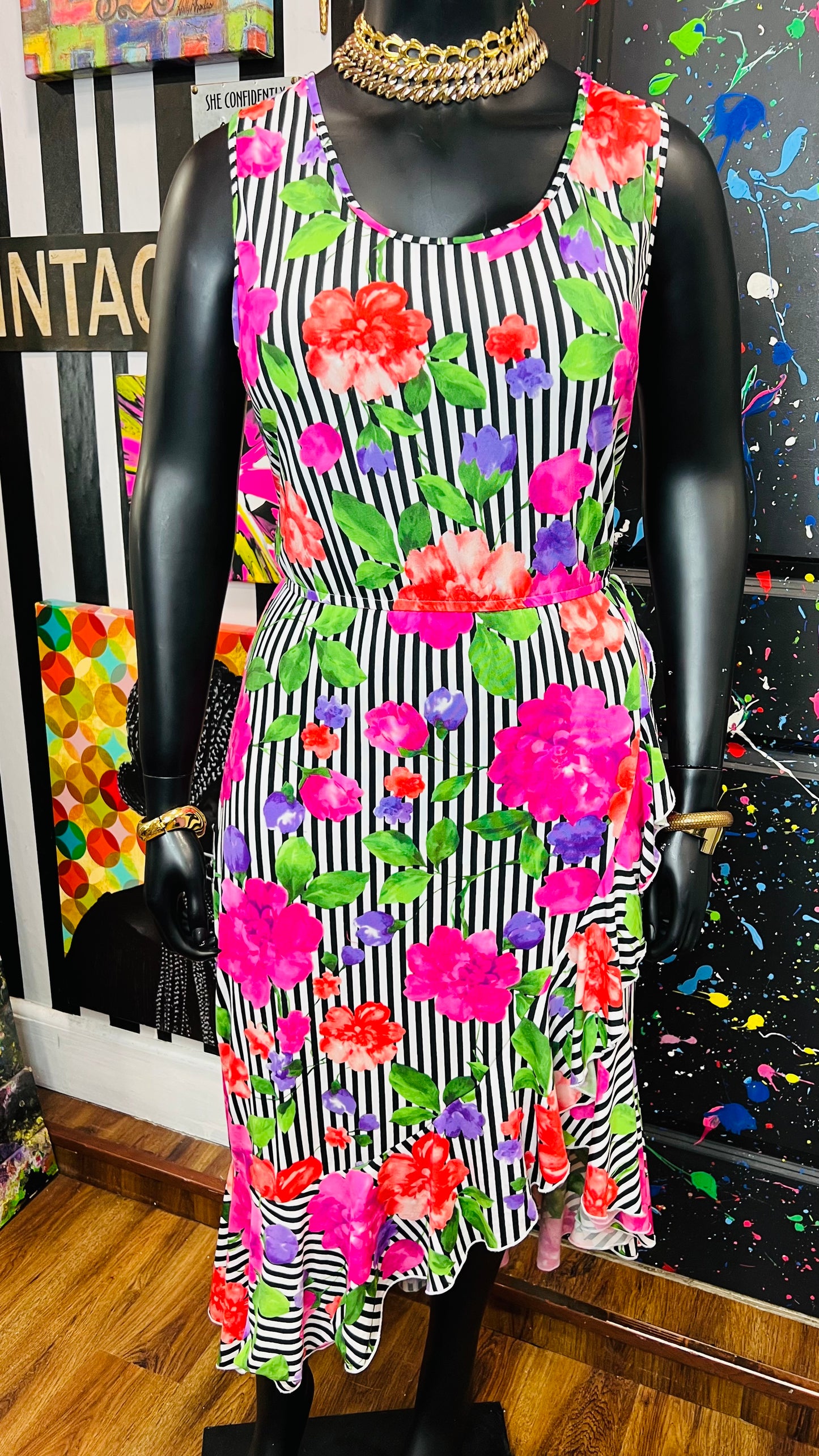 Striped & Floral Dress (20)