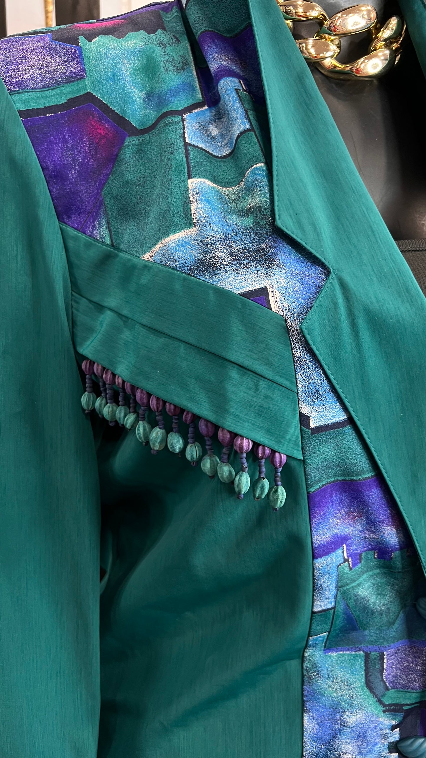 Vintage Teal City Girl Blazer (12/14)