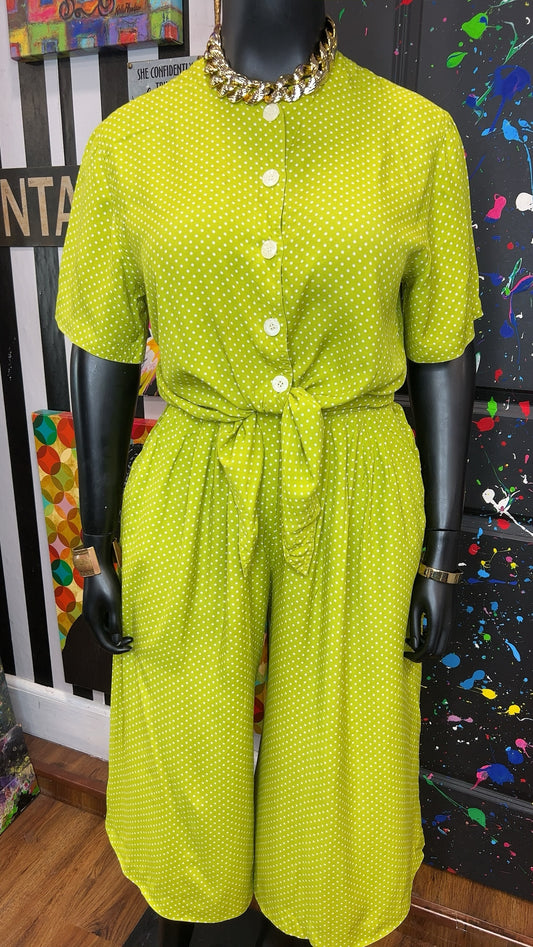 Vintage Green & White Polka Gaulcho Set (14)