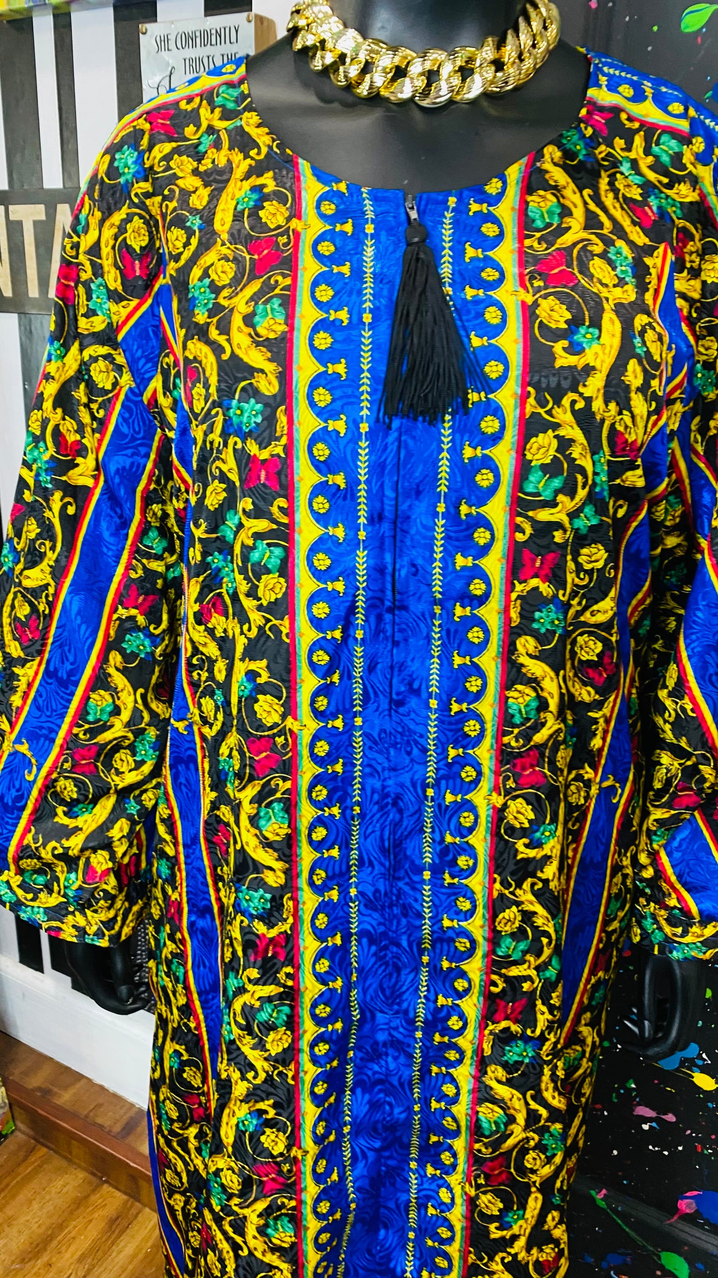 Vintage Tassle Zipper Gown (OS)