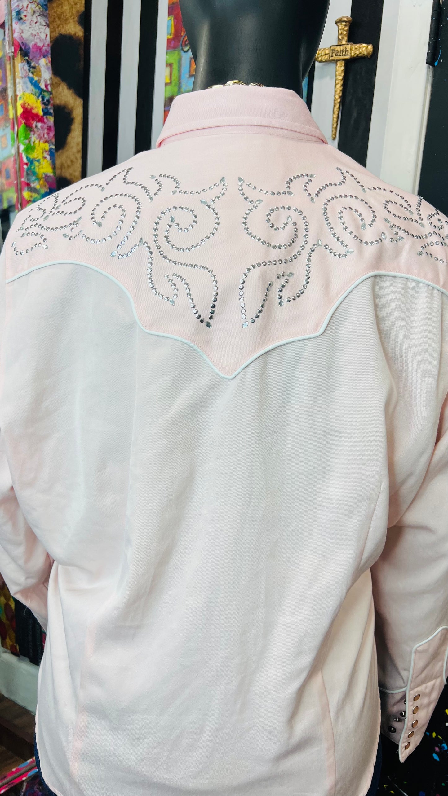 Vintage Pink Western Blouse (20/22)