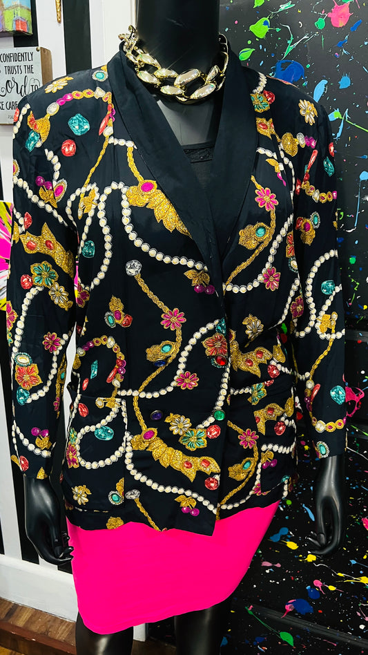 Vintage Carole Little Jewel Blazer (14)