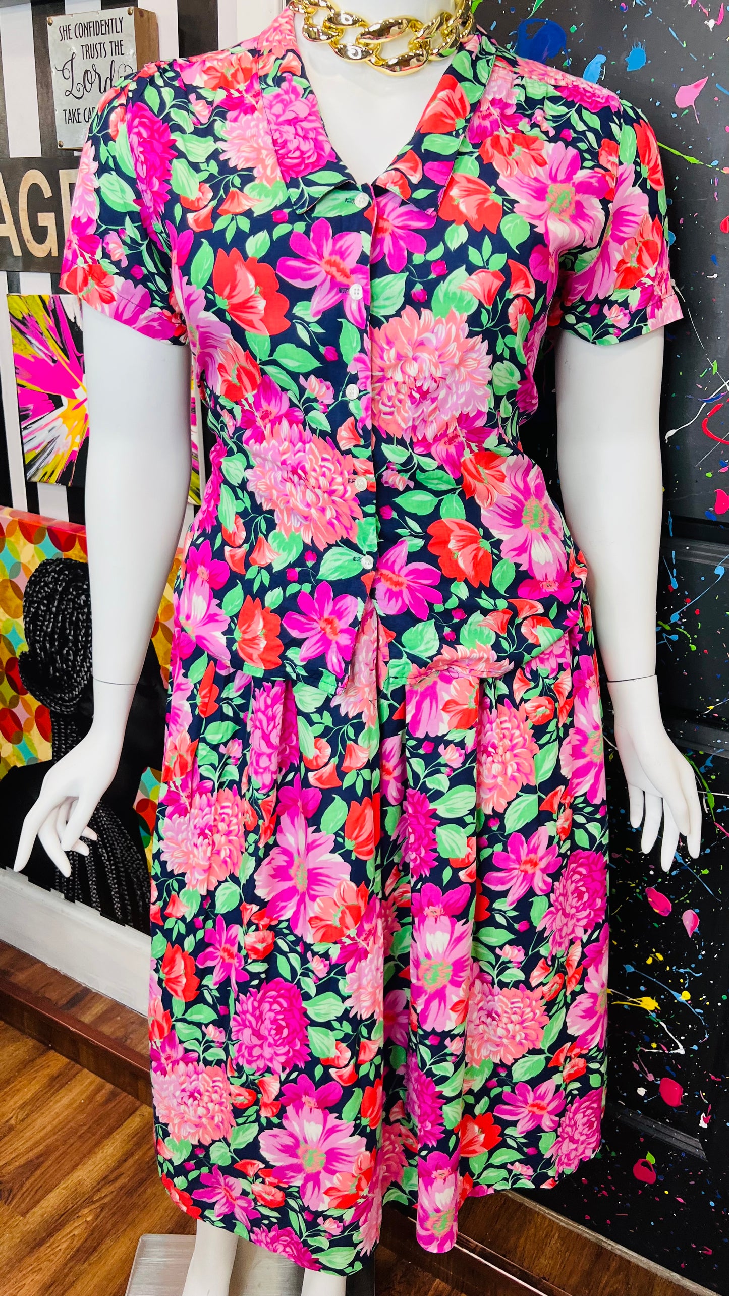 Vintage Floral Skirt Set (14)