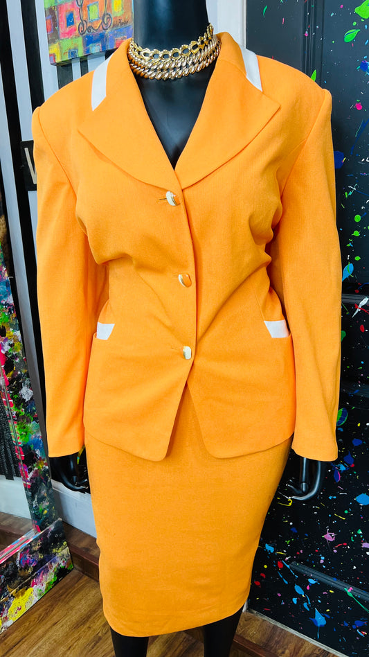 Vintage Orange & Cream Suit (24W)