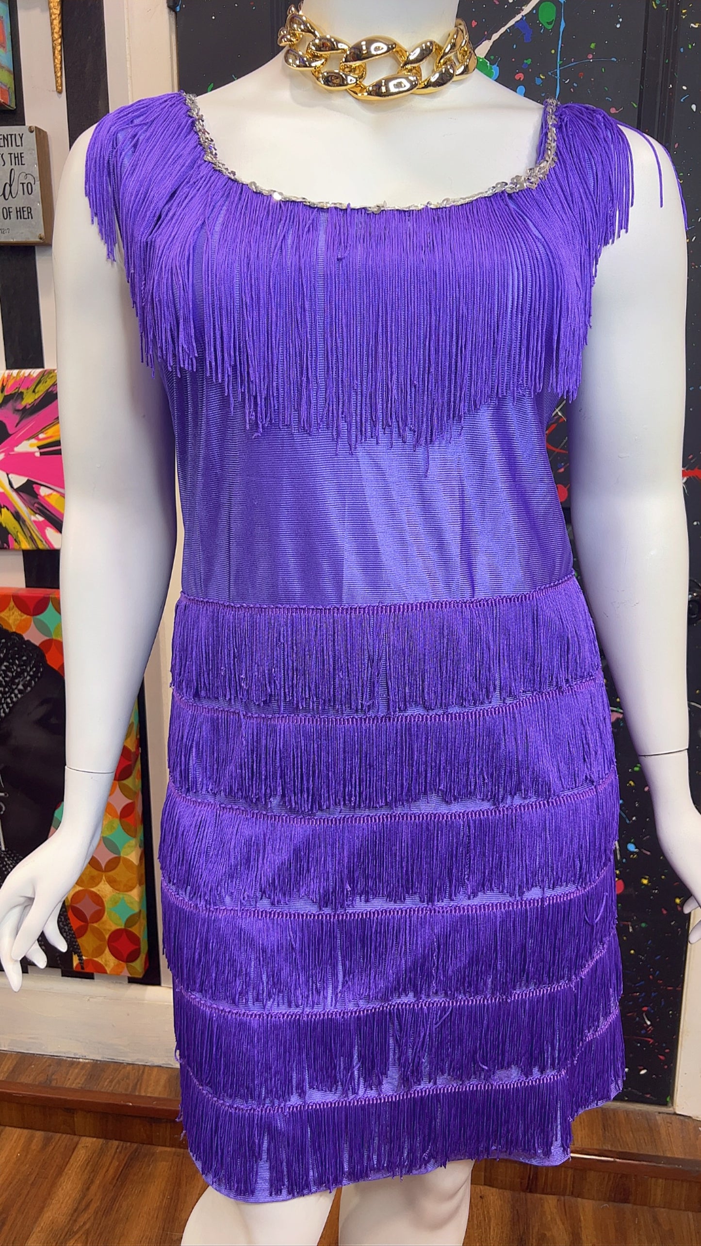 Purple Fringe Dress (24)
