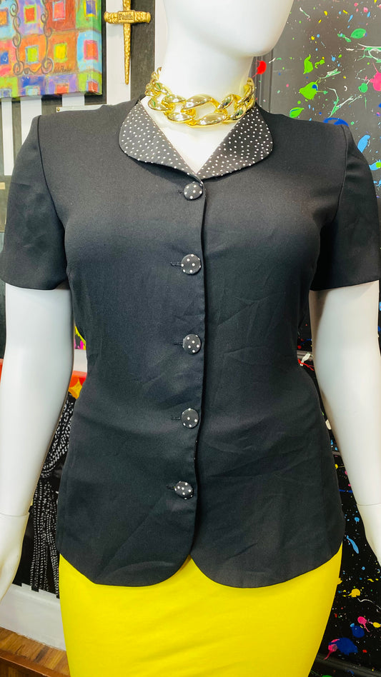 Vintage Polka Dot Collar Blouse (18)