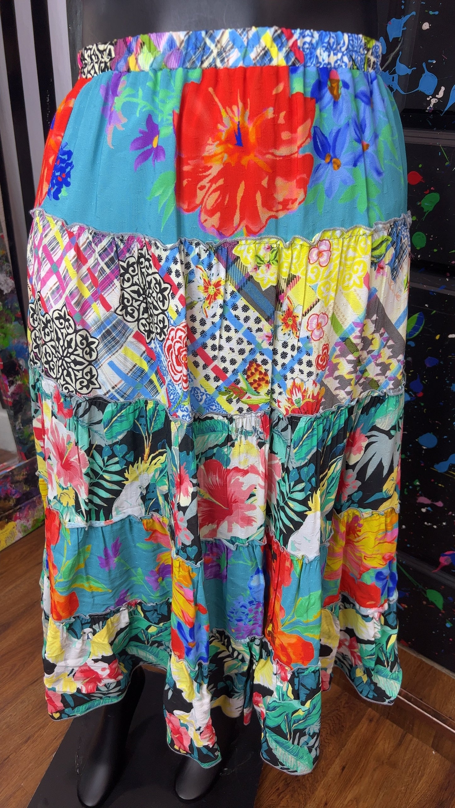 Abstract Patchwork Skirt (16)