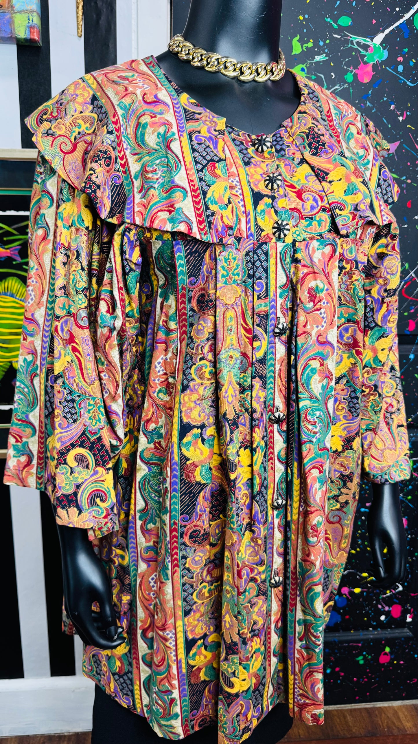 Vintage Traditional African Blouse (OS up to size 16)