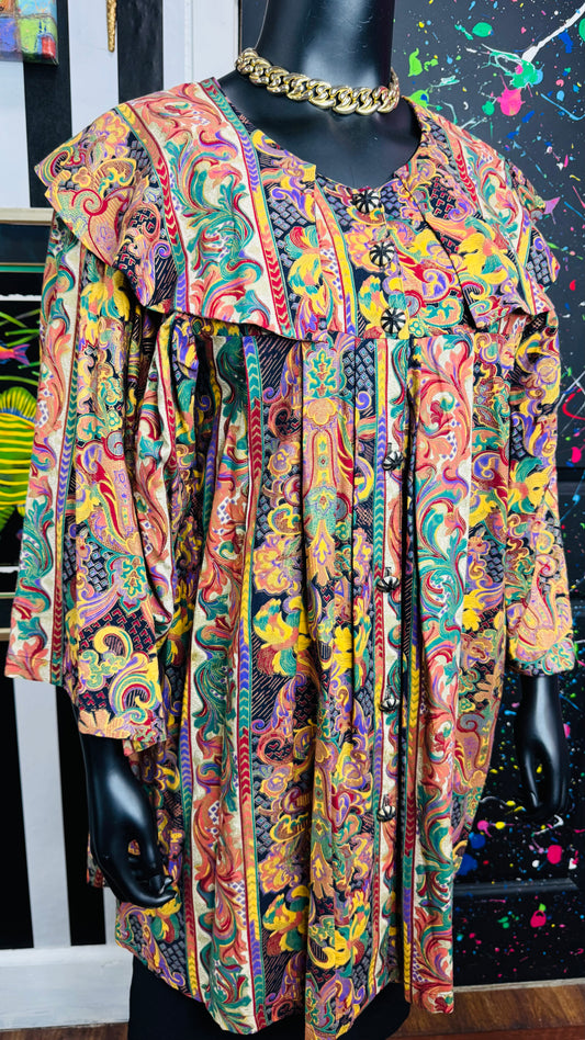 Vintage Traditional African Blouse (OS up to size 16)