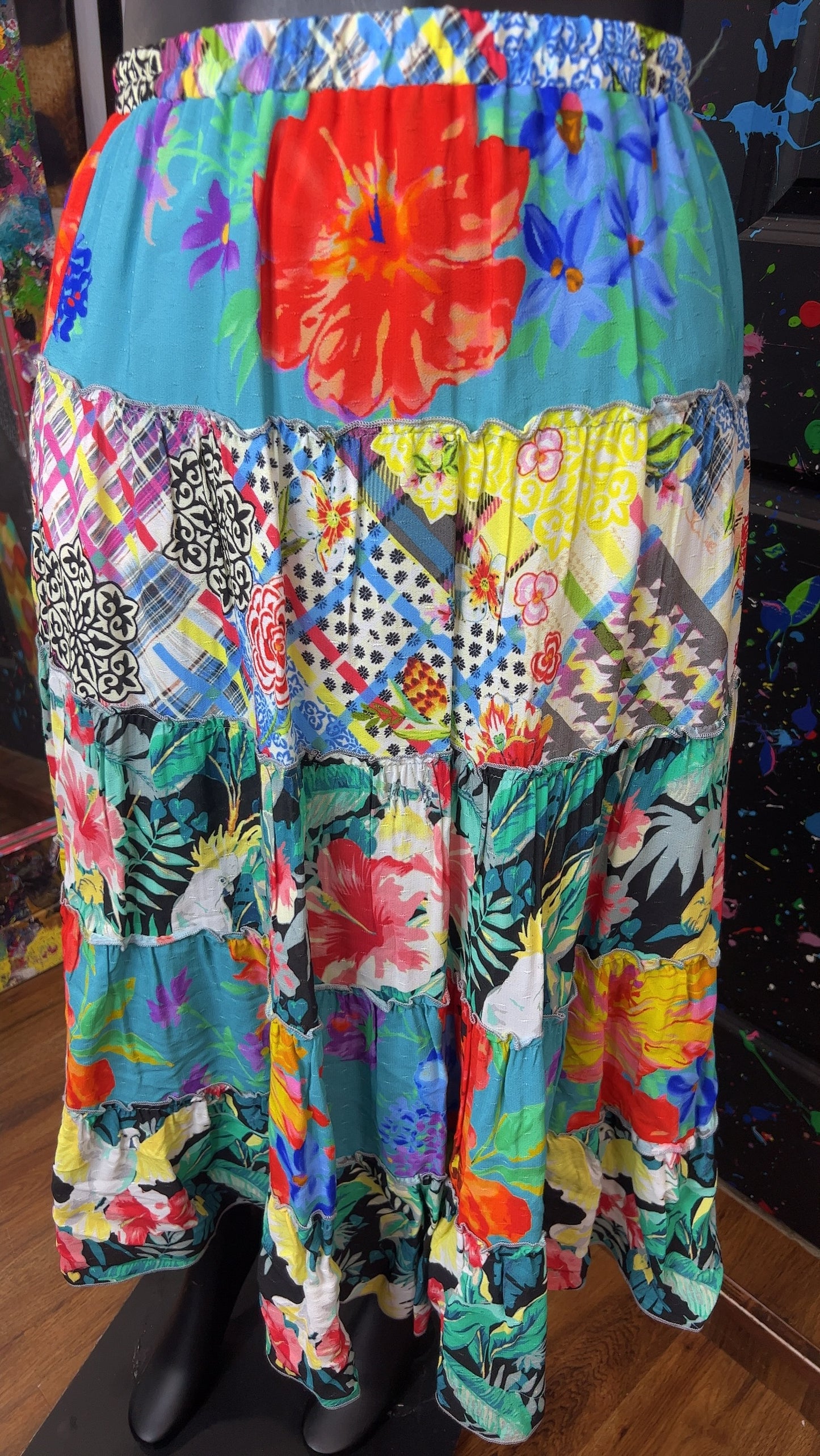 Abstract Patchwork Skirt (16)