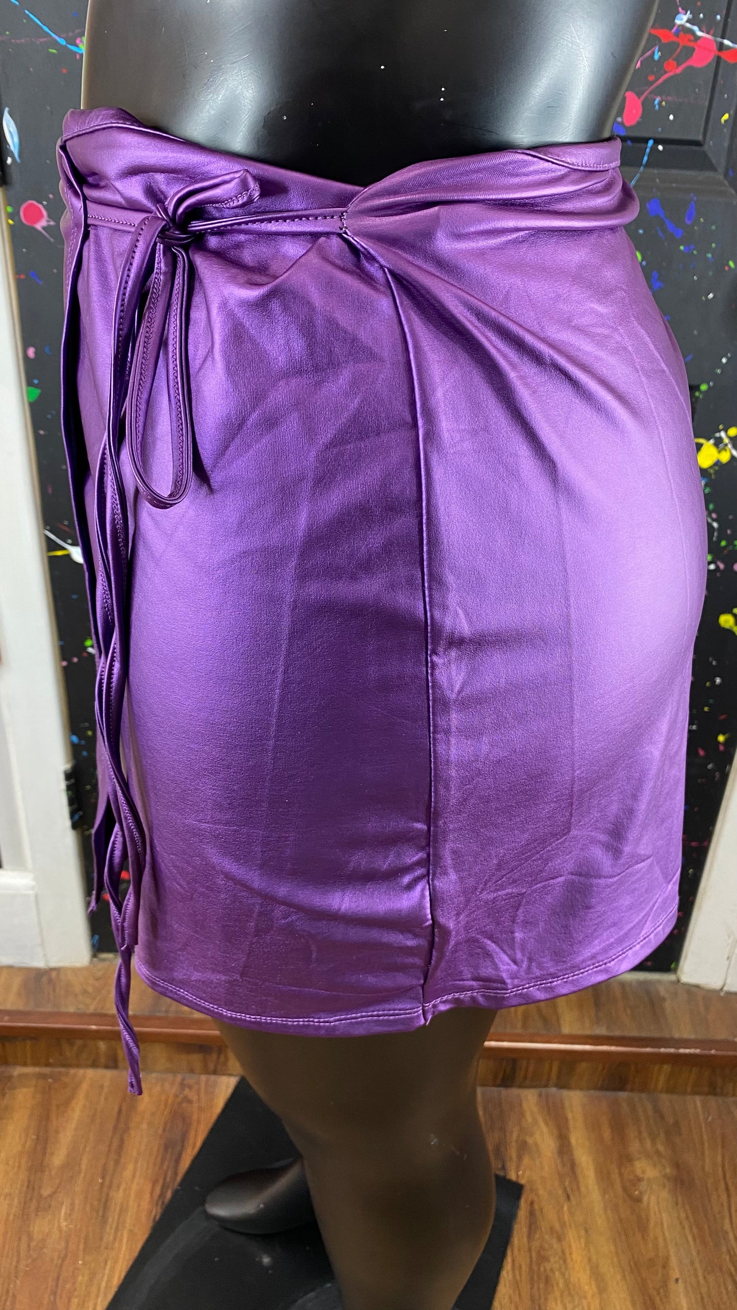 Purple Shining Skort Shorts