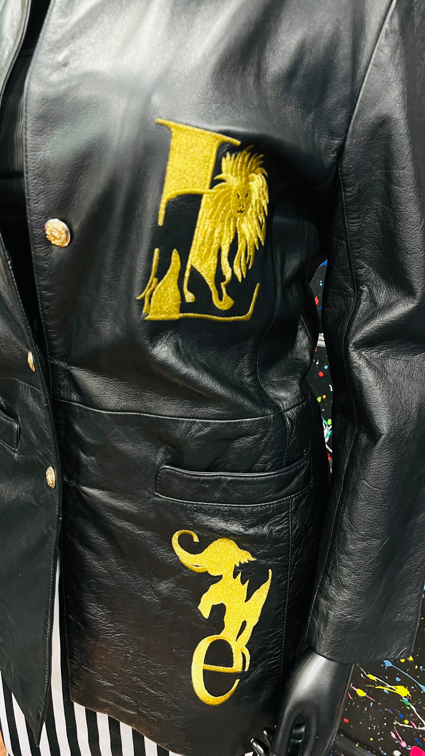 Vintage Genuine Leather Animal & Letter Jacket (14)