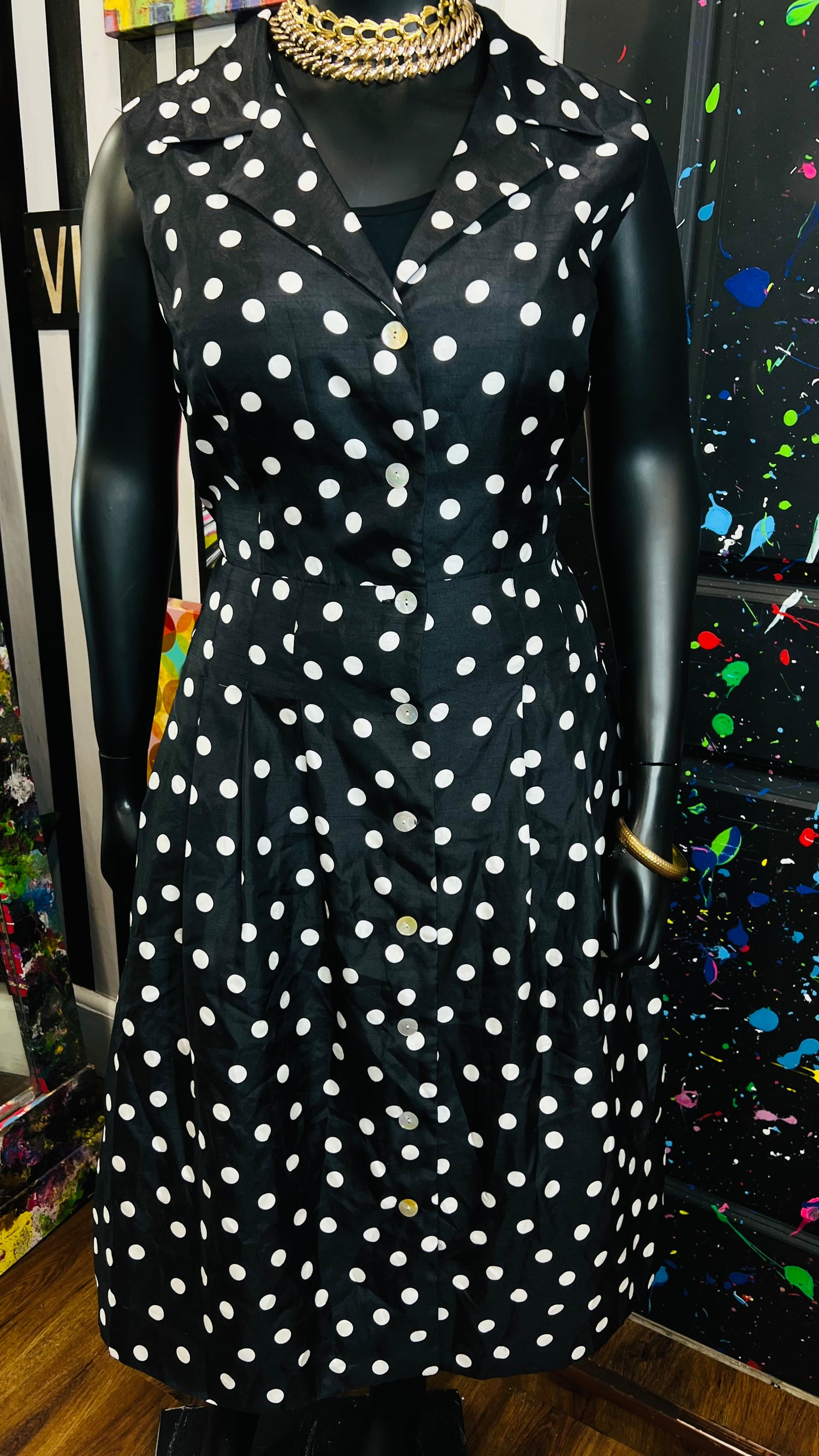 Vintage Polka Dot Dress/Duster (20W)