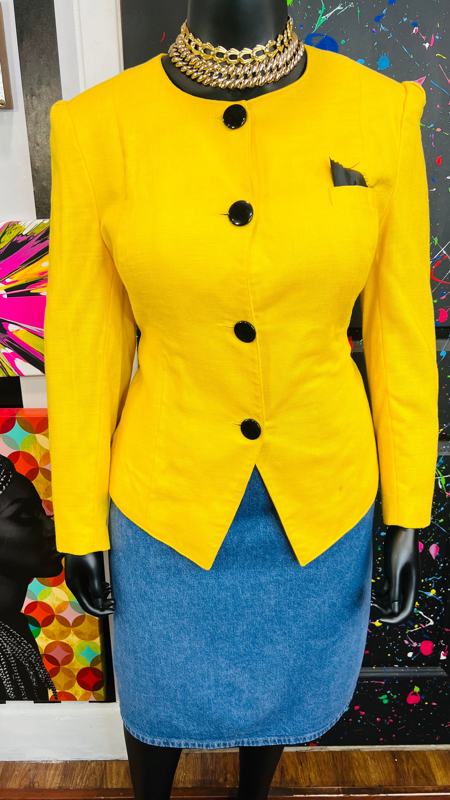 Vintage Yellow Blazer (18)