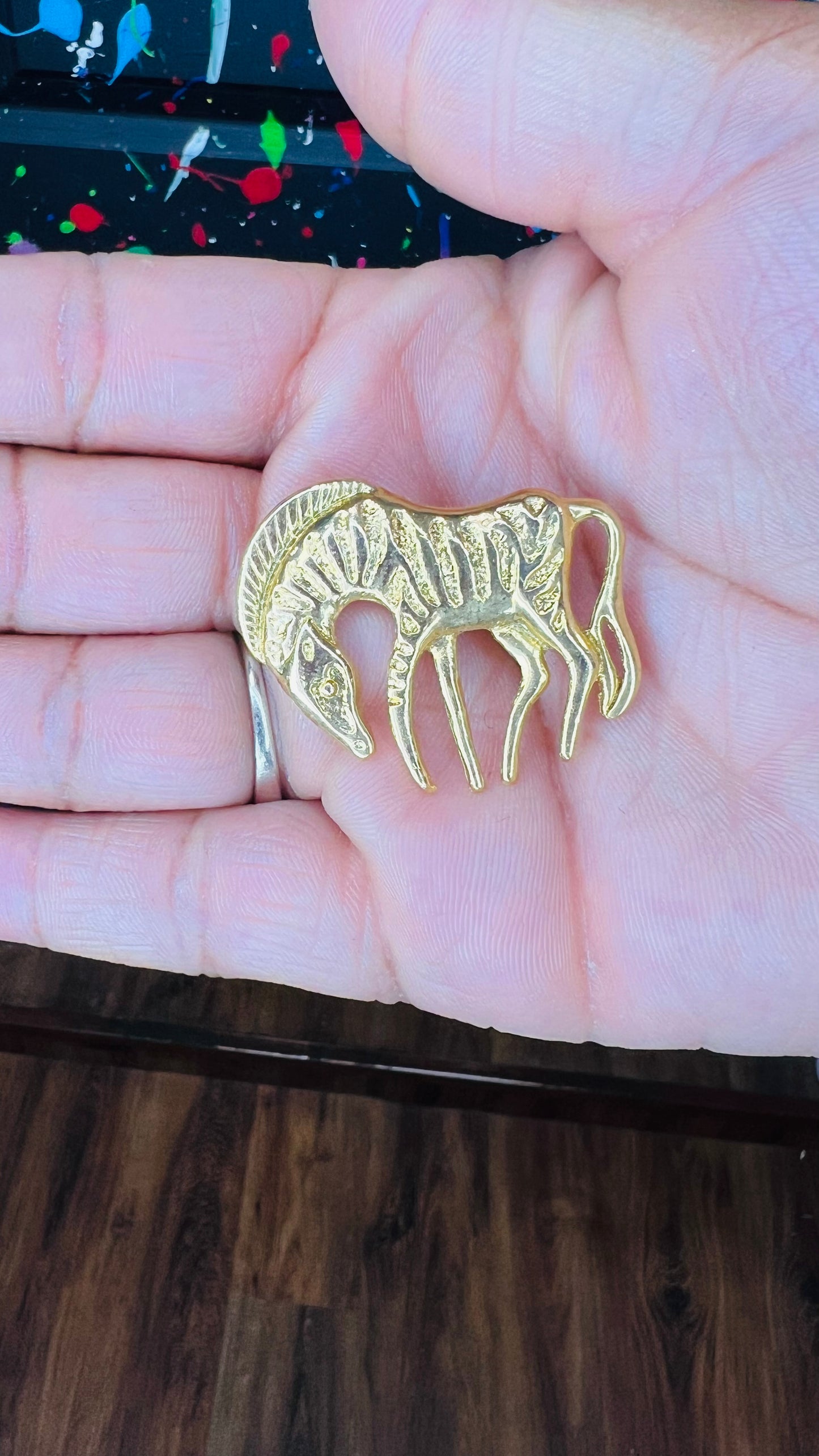 Vintage Zebra Brooch Pin